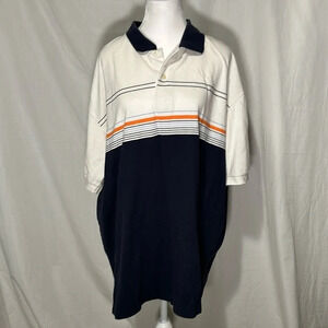 mens Premier International colorblock striped short sleeve polo shirt size xxl